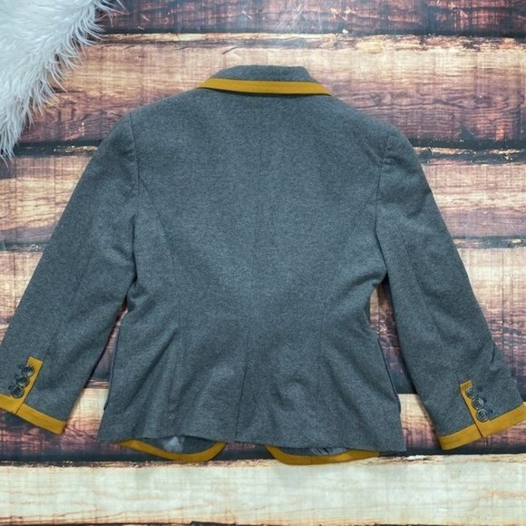 RELISTED Grey Blazer OBR Mustard Yellow Trim - Picture 9 of 12